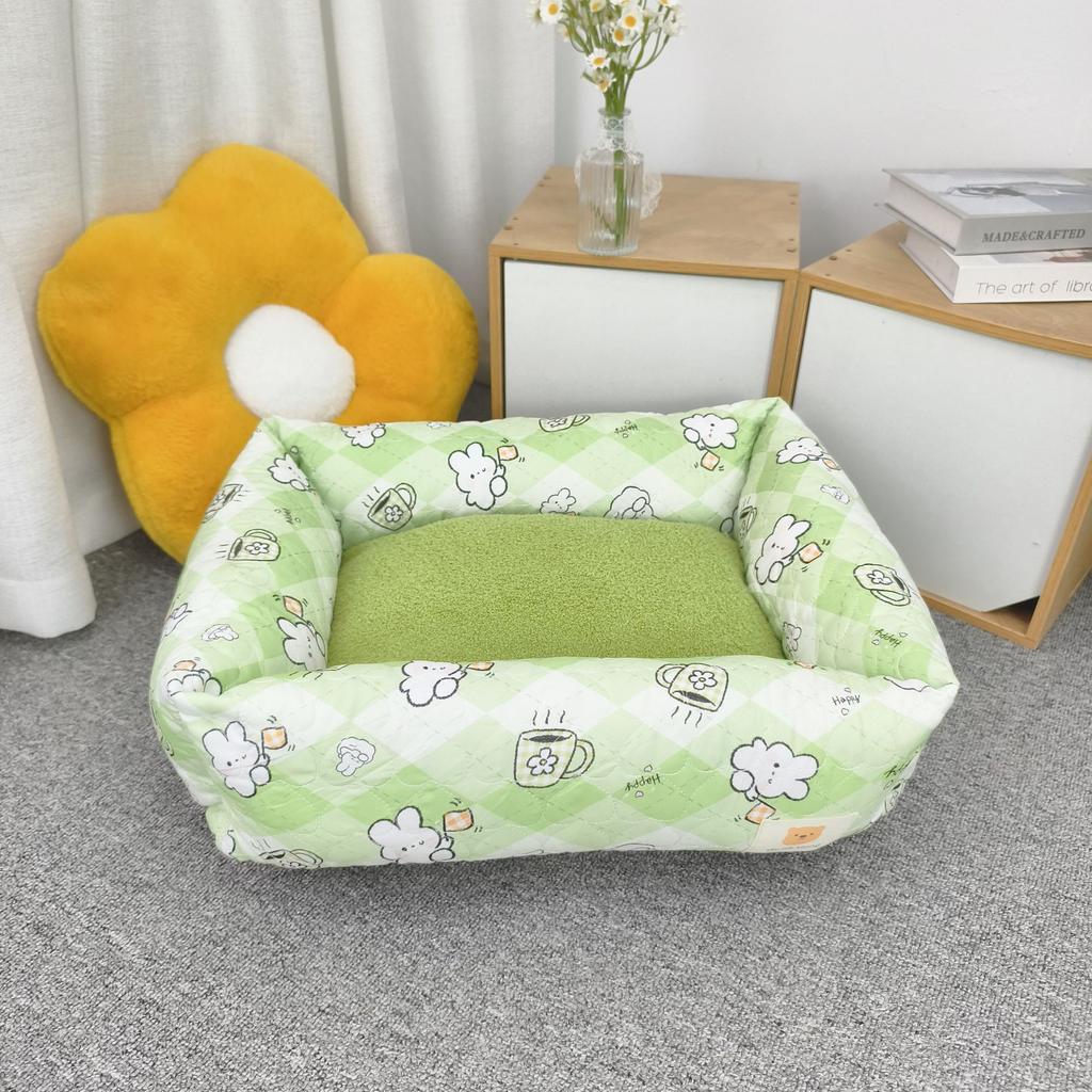 Zwinger Vier Jahreszeiten Universelles Hundebett Kleiner Hund Cartoon Bett Teddy Bigbear Klein Floral Sofa Katzennest Haustierbedarf