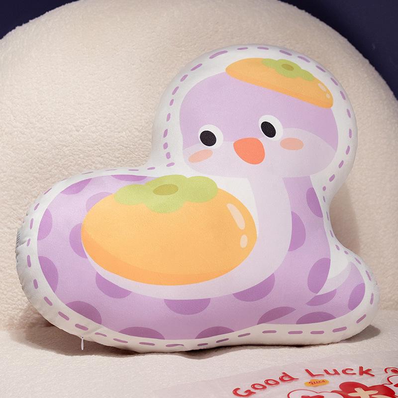 

Cartoon Year Of The Snake Mascot Plush Toy Decoration Lunch Break Throw Pillow фіолетовий