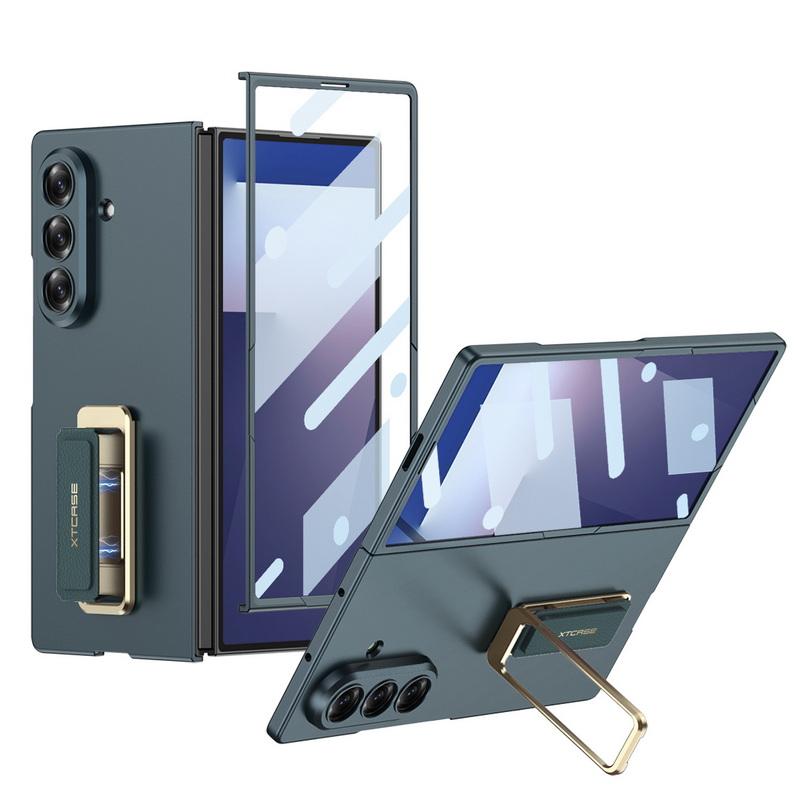Ultra-thin Feel Good Wristband Brace Holder Tempered Glass Front Film Case for Samsung Galaxy Z Fold 7 Fold7 Lens Protect Cover