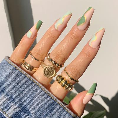 French Graffiti Series Wearable Nail Art Nail Art Finished Product, Removable Wearable Nail Art Nail Art