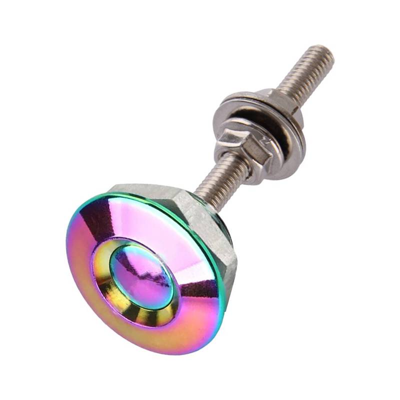 2pcs 30mm Universal Car Push Button Quick Release Hood Bonnet P Lock Clip Bumper Latch Colorful
