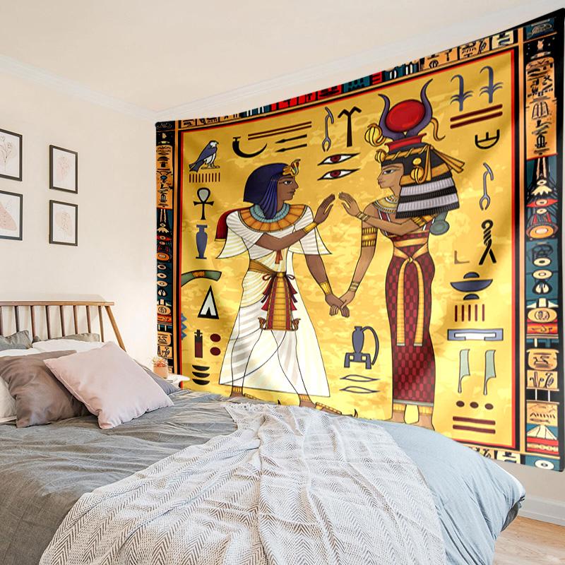 Ancient Egyptian Hieroglyphics Tapestry Room Decoration Wall Hanging for Living Room Bedroom, dormitory, Birthday and Christmas gifts