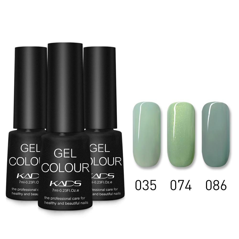 kads 3 buc/set Oja Gel de Unghii UV LED Soak Off Gel Lac de Unghii pentru Manichiură 7ml Semi Permanent Vernis Lac UV