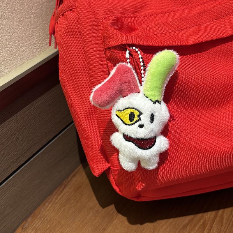 

1Pcs Soft Fluffy Bag Charm Cartoon Rabbit Pendant Cute Monster Plush Keychain Backpack Decoration Gift A2