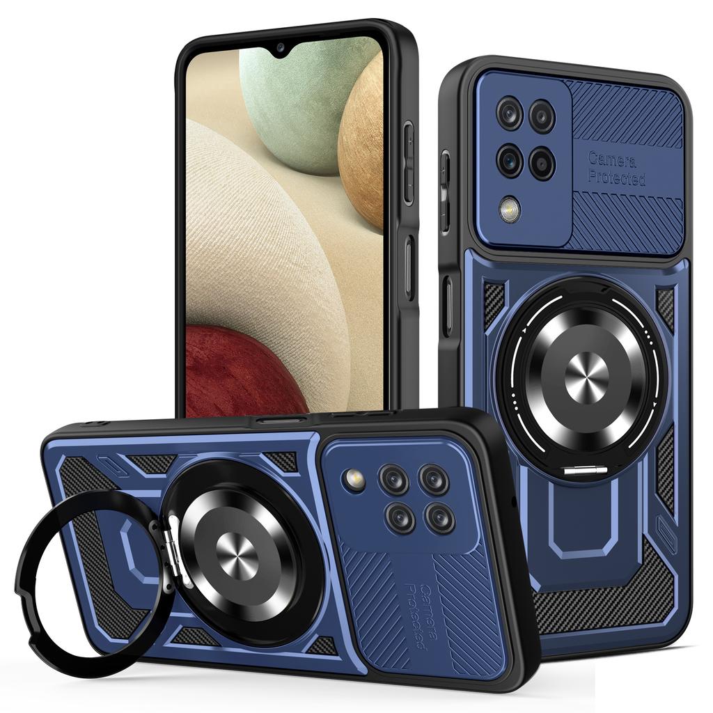 For Samsung A12 Case Galaxy F12 Cover Galaxy A12 F12 M12 Magnetic Shockproof Ring Holder Case Magsafe Wireless Charge Cover