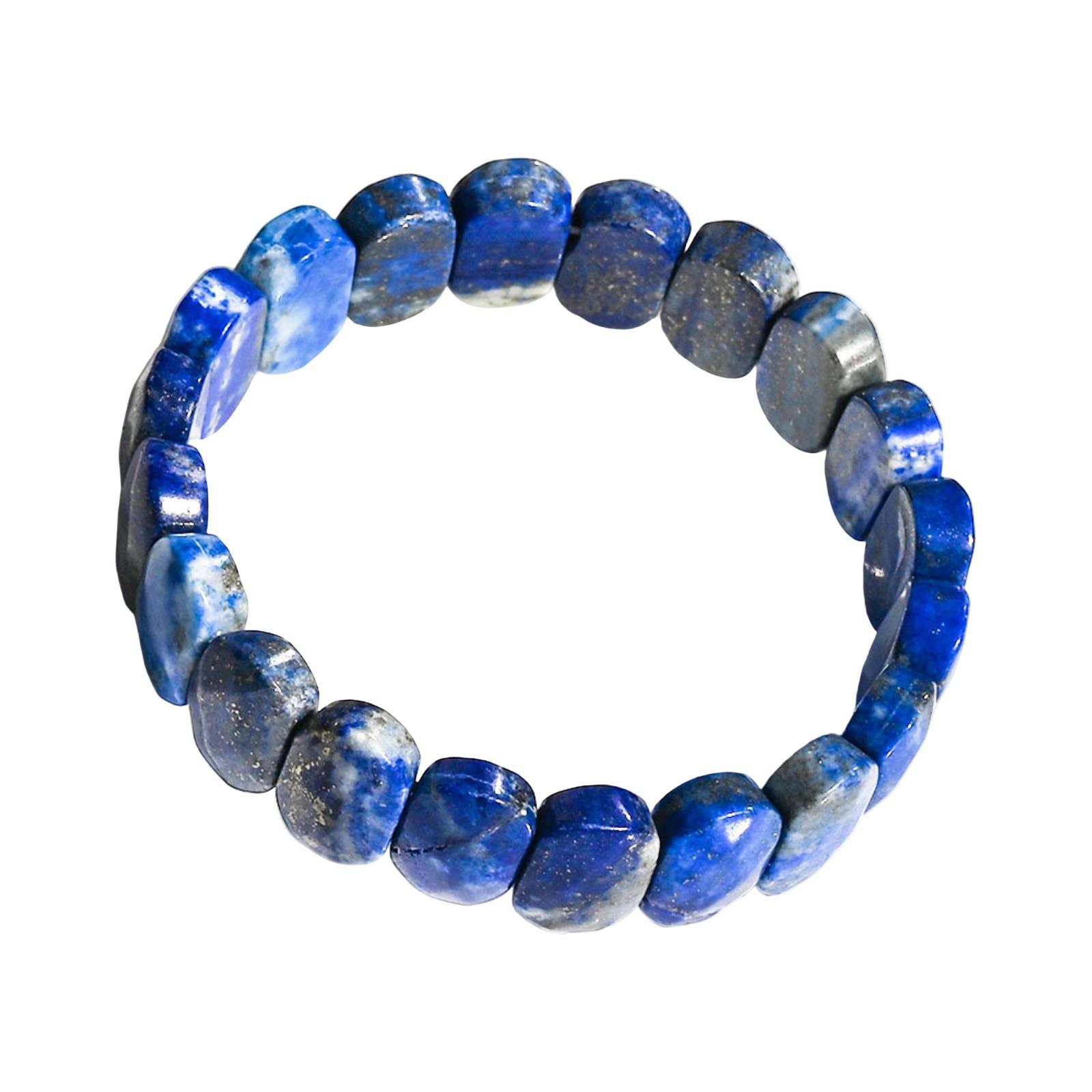 

Браслеты из натуральных камней с квадратными бусинами, аметист, розовый кварц, прямоугольный браслет для женщин One Size