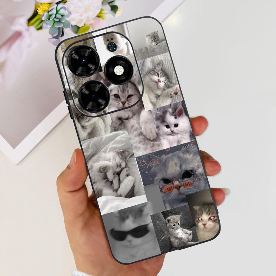 For Tecno Spark 20C Case Spark 20 Pro Cover Popular Flower Butterfly Clear Silicone Phone Cases For Tecno Spark 20 Spark20 Funda