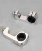 1 Pair Silver CNC 7/8" to 1" Motorcycle Pit Bike Handguard Bracket Securing Clip