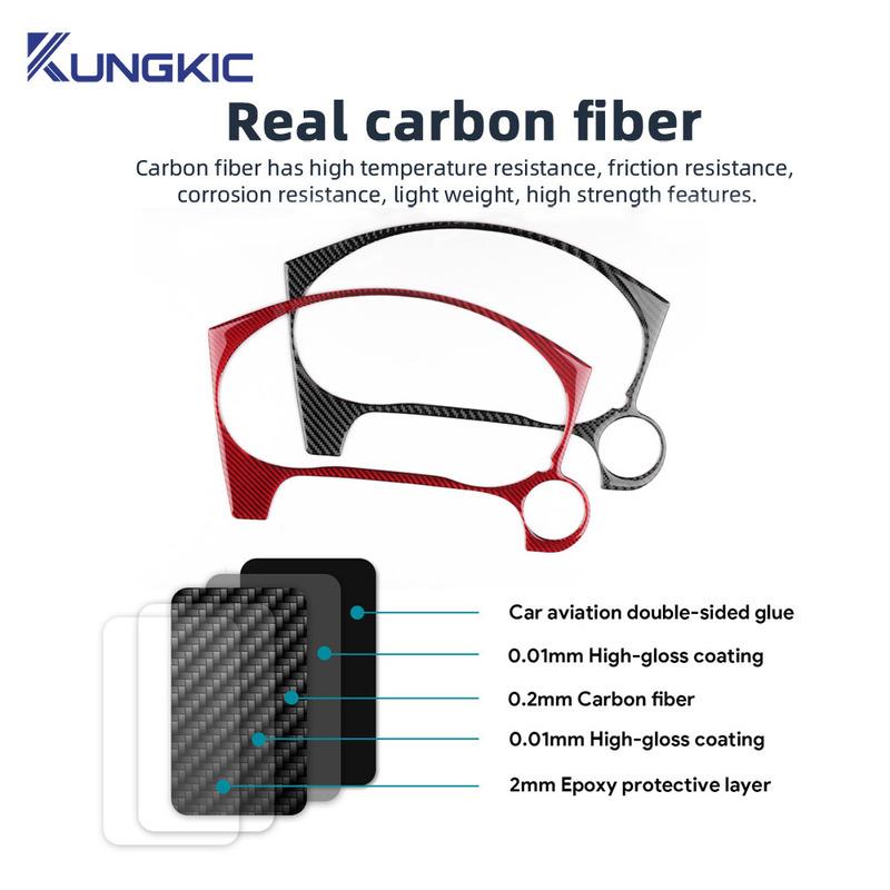 Soft Carbon Fiber For Mitsubishi Outlander 3 2013 2014 2015 2016 2017 2018    LHD Speed Frame Decoration Sticker