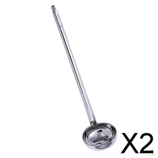 

2xStainless Steel Soup Or Gravy Pan Ladle / Dipper Kitchen Tool Utensil 30ml