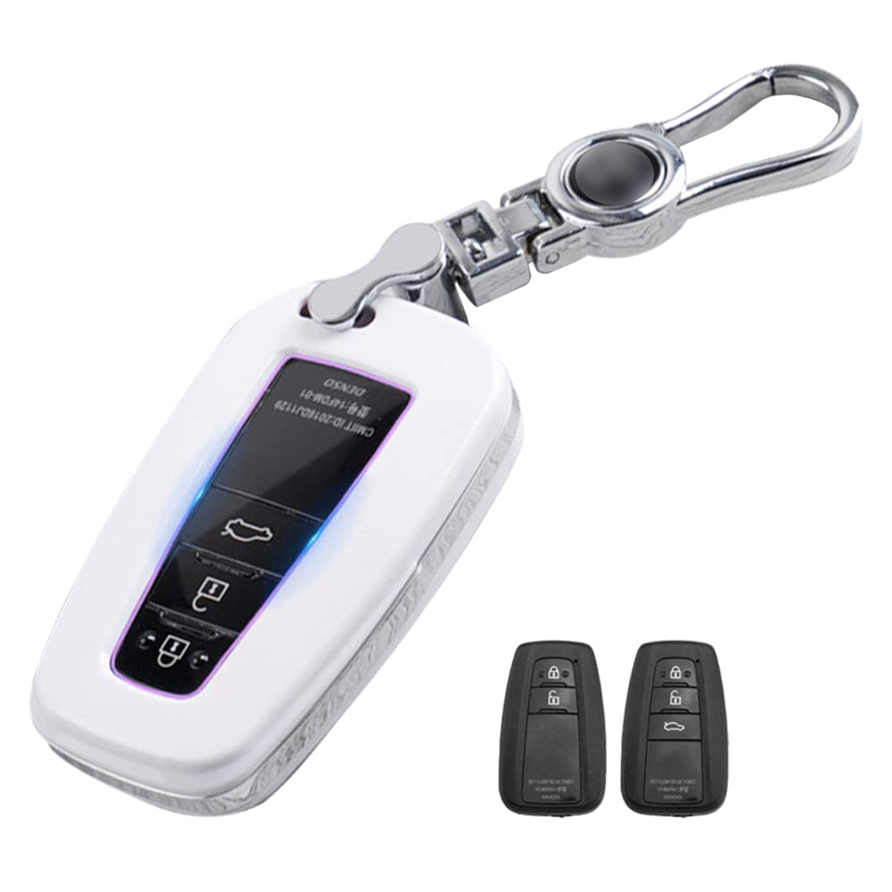 Toyota Smart Key Case, Key Holder, Toyota Key Cover, ABS Plastic, Corolla RAV4, 50 Series, 70 Series, 2/3 Buttons, white