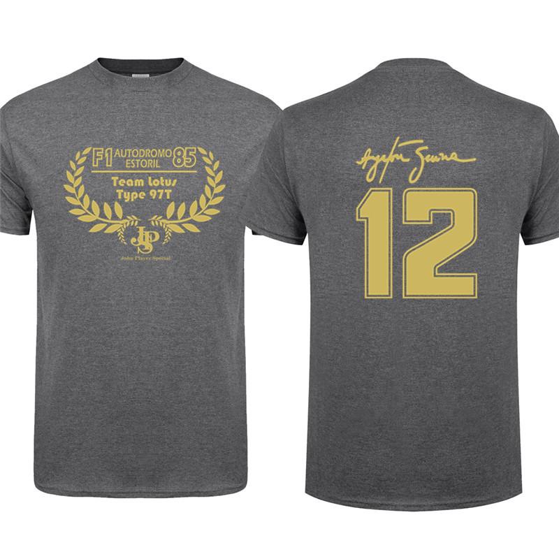 Fashion Sports Summer Outdoor New Hero Ayrton Senna T Shirt Men Short Sleeve Cotton T-shirts Funny Cool Man Tshirt  Clothes Tops