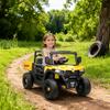 Kids Ride on Car, 12V Electric Kids UTV with Electric Dump Bed, 4-Wheel Suspension for 3-8 Years, Yellow