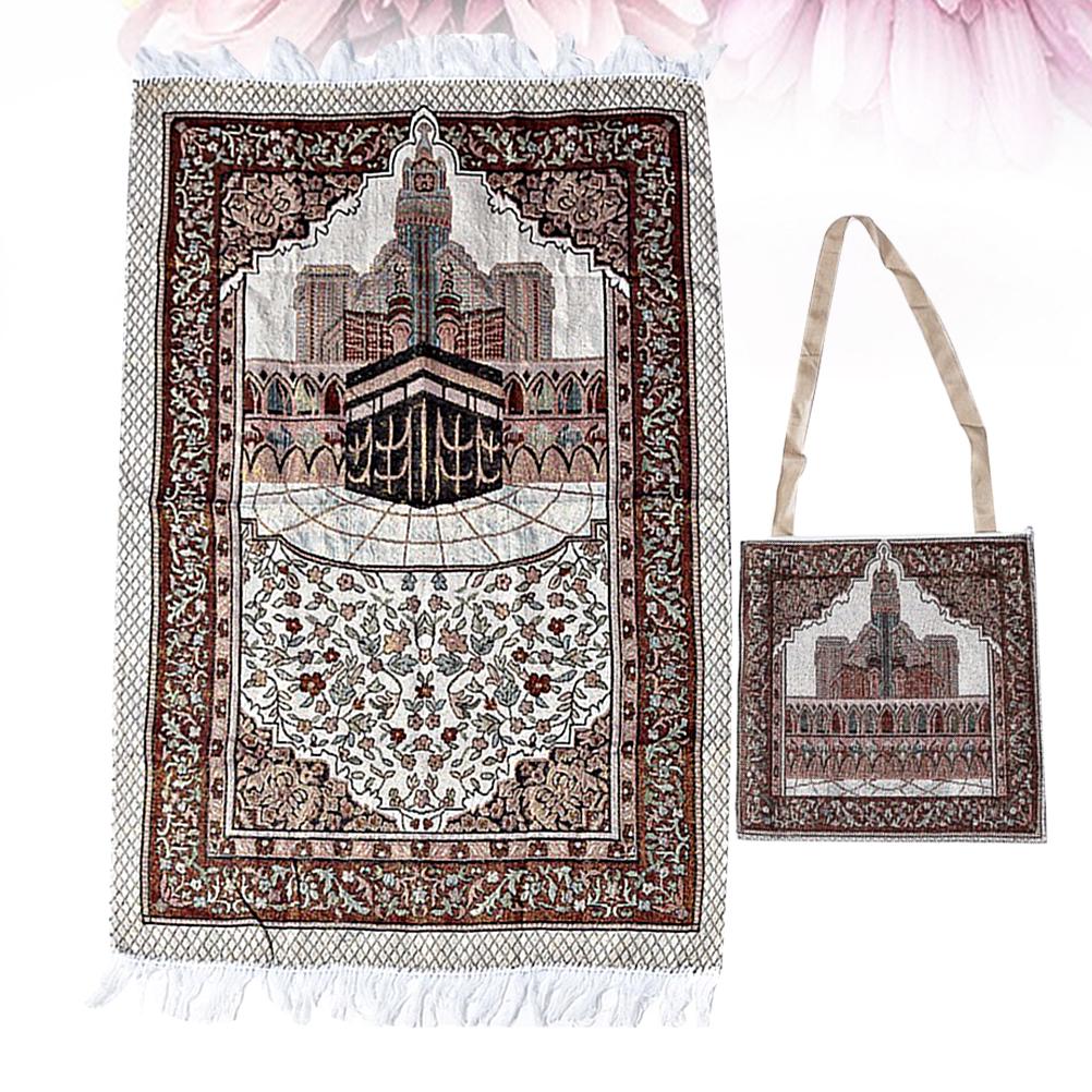 Buy 1pc Muslim Prayer Rug Cotton Yarn Worship Rug Portable Carpet