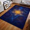 Metatrons Würfel Muster Teppich für Schlafzimmer Wohnzimmer Bettseite Sofa Bodenmatte Moderne Heimdeko Bereichsteppich Große Größe