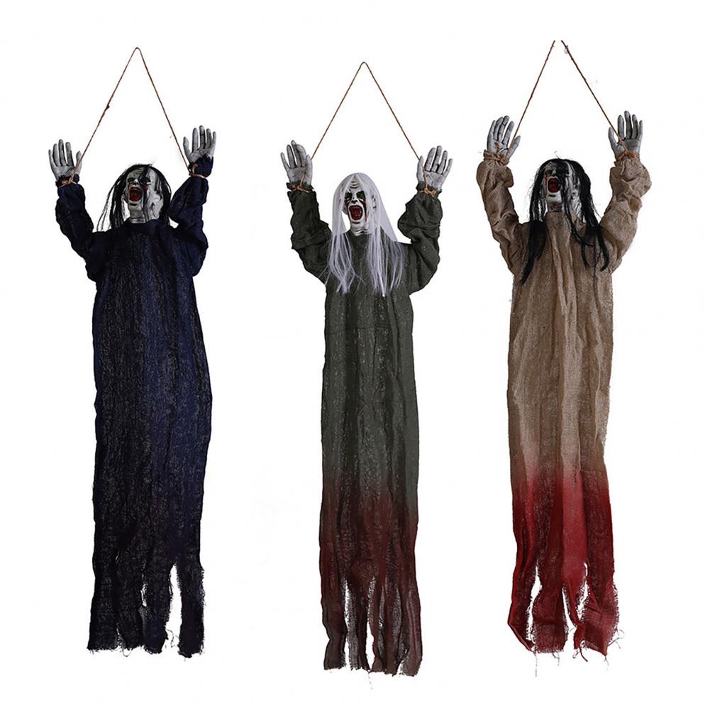 Hanging Ghost Ornament Secret Room Atmosphere Ornament Spooky Halloween Hanging Ghost Decoration for Haunted House for Porch