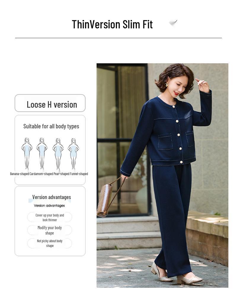 Giacca di jeans autunnale per la mamma: Top Corto Elegante e Versatile per Donne di Mezza Età e Anziane