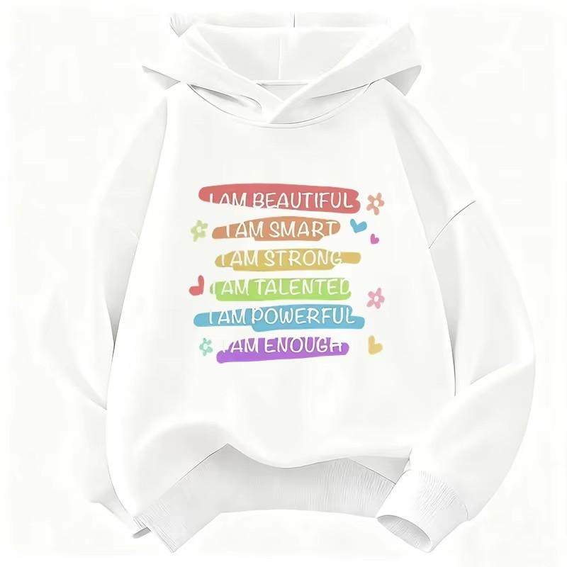 Spring Autumn Kids Hoodie Sweatshirt Lovely Fashion Letter Graphic Print Casual Boys and Girls' Daily Wear