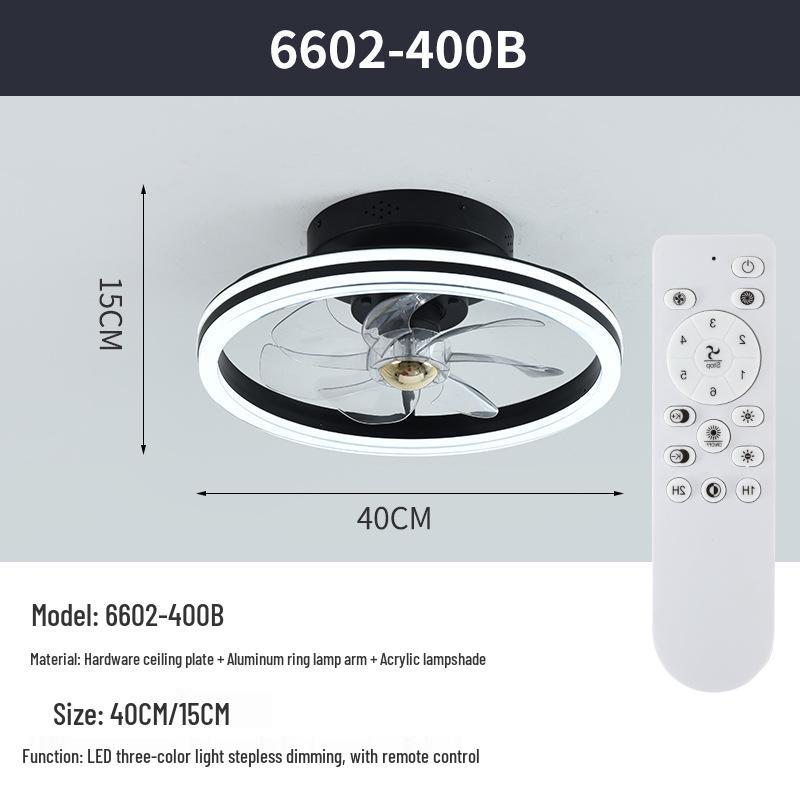 

Silent Flush Mount LED Ceiling Fan Light for Living, Dining, and Bedroom - Invisible Design with Shaking Head Feature Full Spectrum Light Source & Offline Voice Control