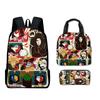 Trendy Popular Funny Novelty ENA Dream BBQ 3D Print 3pcs/Set Student School Bags Laptop Daypack Backpack Lunch bag Pencil Case