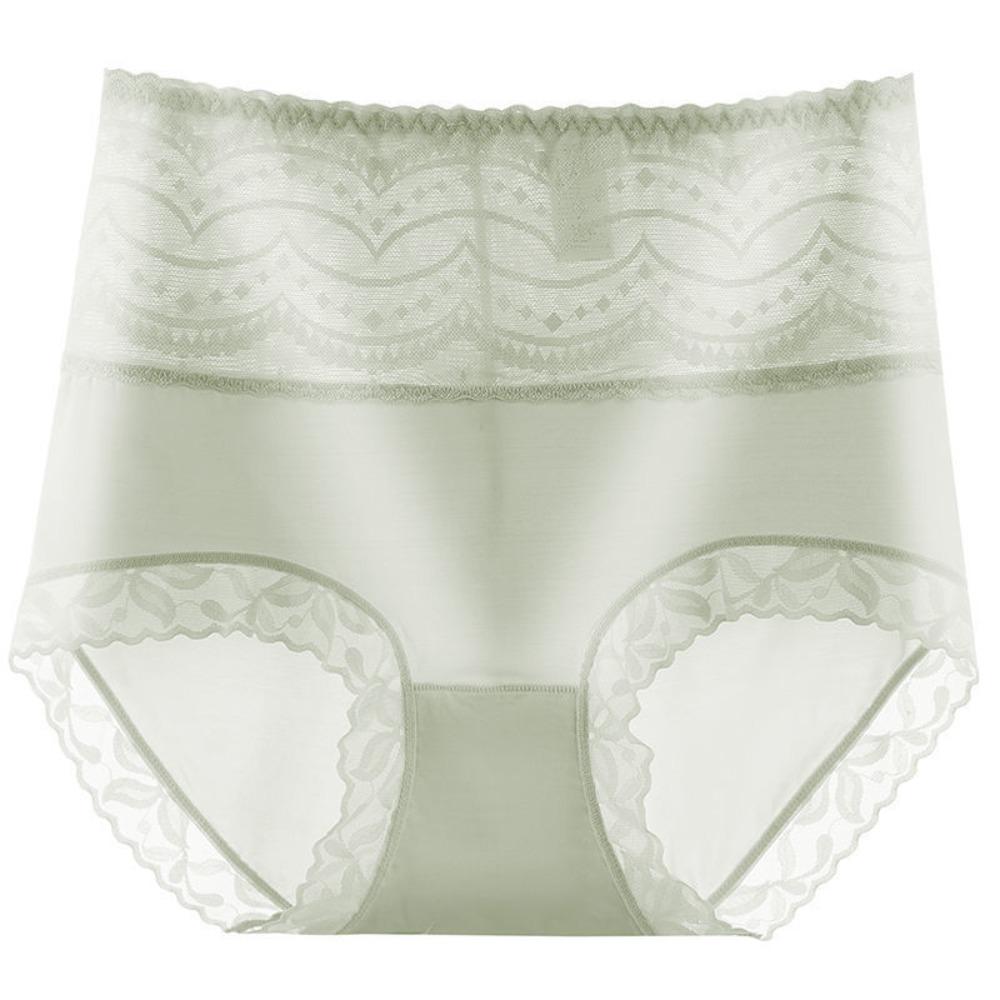 High Waist Lace Seamless Briefs Thin Slimming Underpants Breathable Tummy Control Underwear Lady