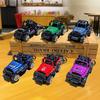 Key Chain Backpack Pendant Cartoon Jeep Three-dimensional Exquisite Car Wheels Can Move Small Gifts Retail Wholesale