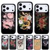 Flower Snake Phone Case for iPhone 17 16 15 14 13 Pro Max Back Cover for 12 11 Pro Coque