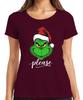 Grinch Please Christmas Gnome Funny Gift Xmas Grinch Ladies TShirt