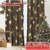 2D Flat Printing  2pcs Floral Highlander Chic Pattern Curtains Versatile Polyester Fabric Curtains Room Decor Suitable for Room