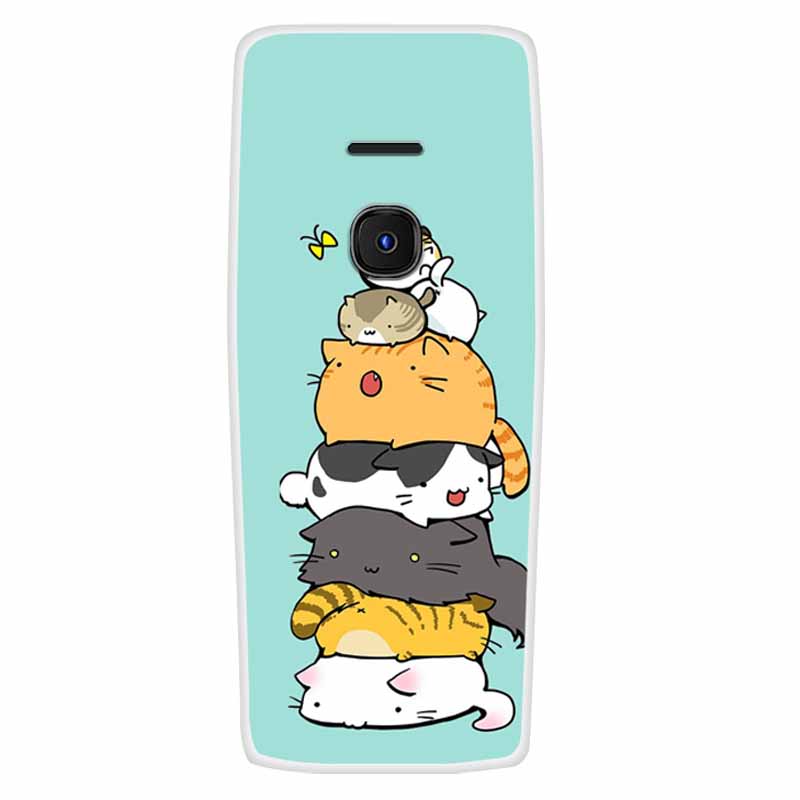 For Nokia 8210 4G Case Soft Silicone Owl Wolf Fashion Back Covers for Nokia 6300 4G Cases Lovely Painted Marble Protection Bags