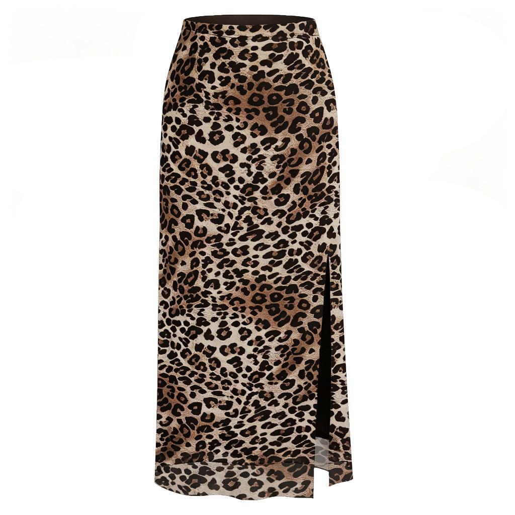 Jupes Longues Décontractées à Maille fendue taille haute sexy d'été pour femmes Tendance Y2K Midi Boho Florales Bodycon Tenues