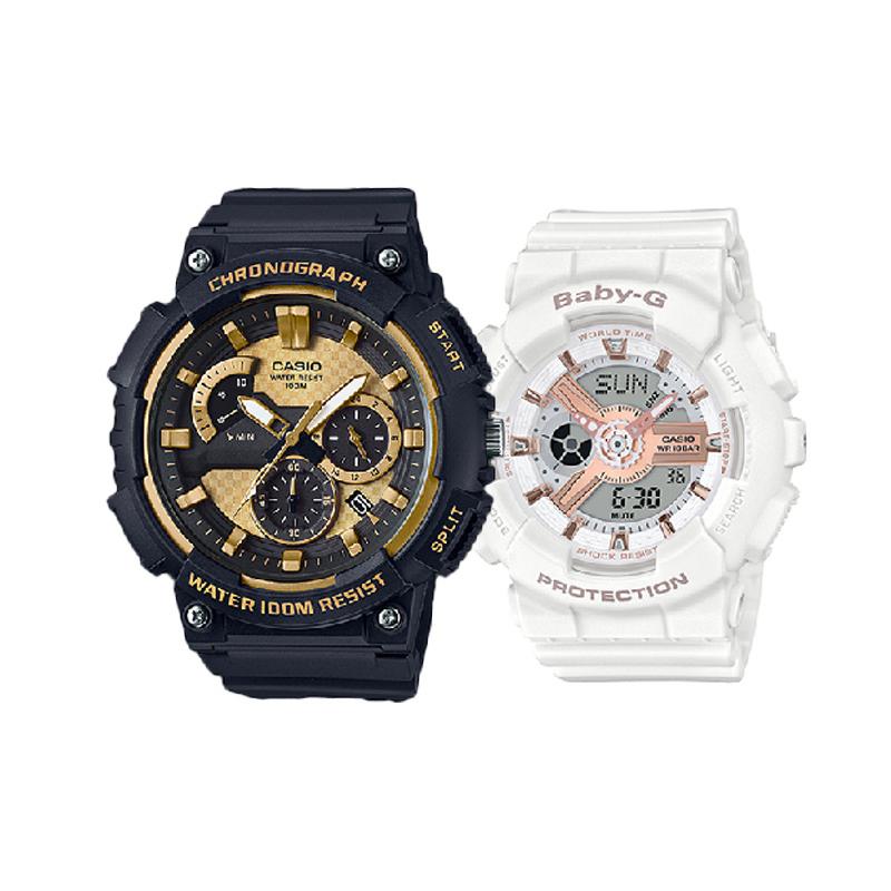 

Casio Watch Series-Disc Three Eyes Ice Cream Macaron Waterproof Movement Quartz Movement Resin Strap Japanese and Korean Watch MCW-200H-9ABA-110RG-7A золотой