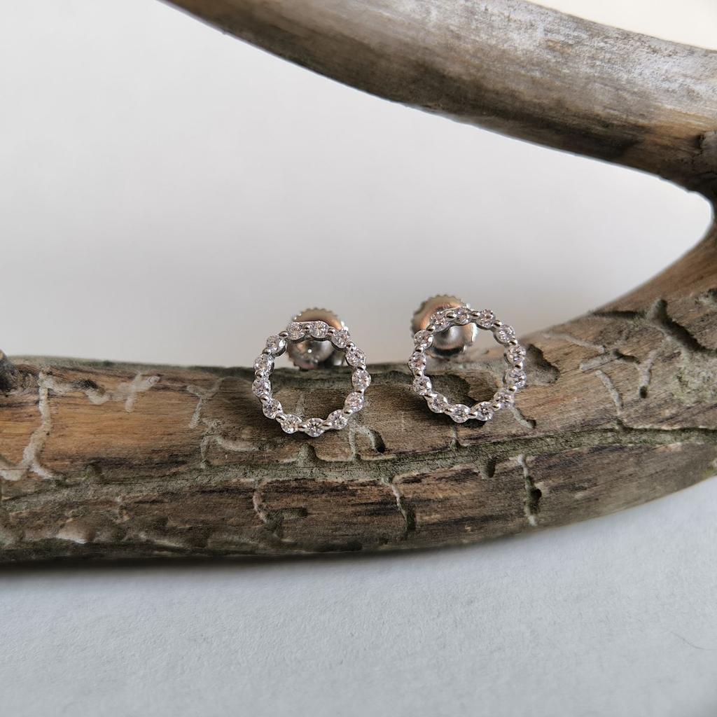 Silver Earrings with Cubic Zirkonia (2193081)