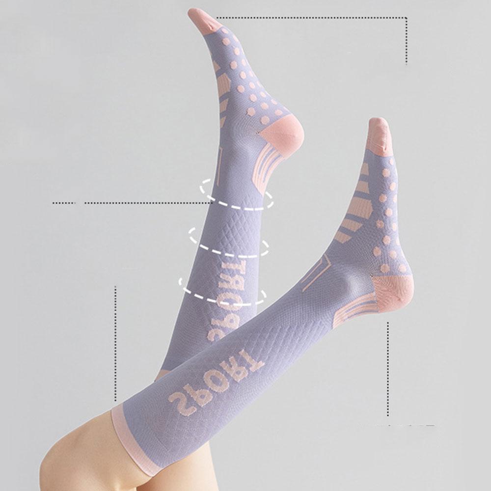 Women's Compression Socks for Sports, Professional Fitness Running Jump Socks, Mid-Calf Yoga Slimming Stockings for Indoor