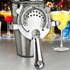 With Spring Bar Strainer Silver Ice Filter Professional Cocktail Strainer  Bartender