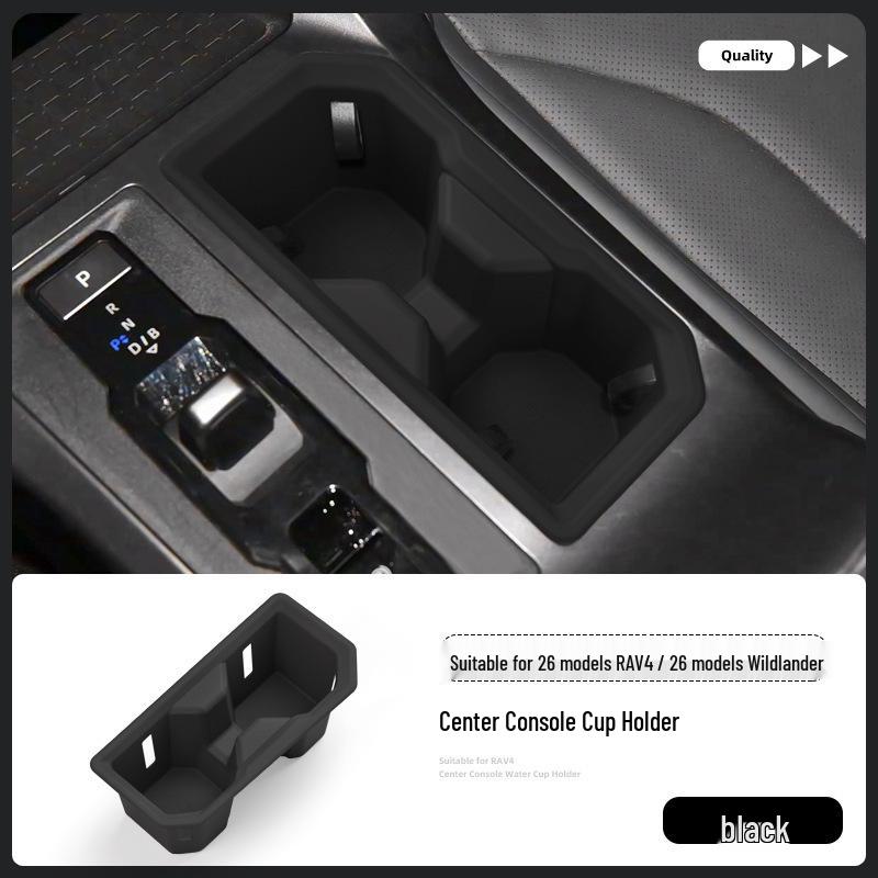 

RAV4 LHD Center Console Cup Holder Silicone Anti-Slip Mat - Fits 26 Models, Protective Car Modification Accessory.