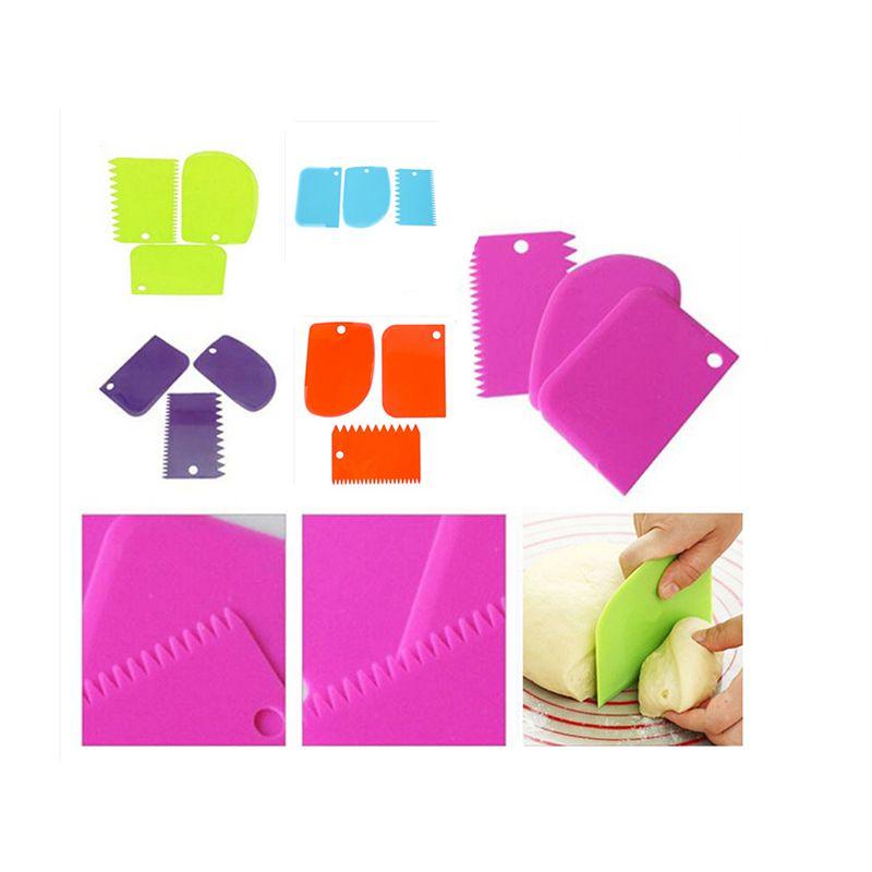 High-quality Plastic Dough Icing Fondant Scraper Tools For Pastry Perfection
