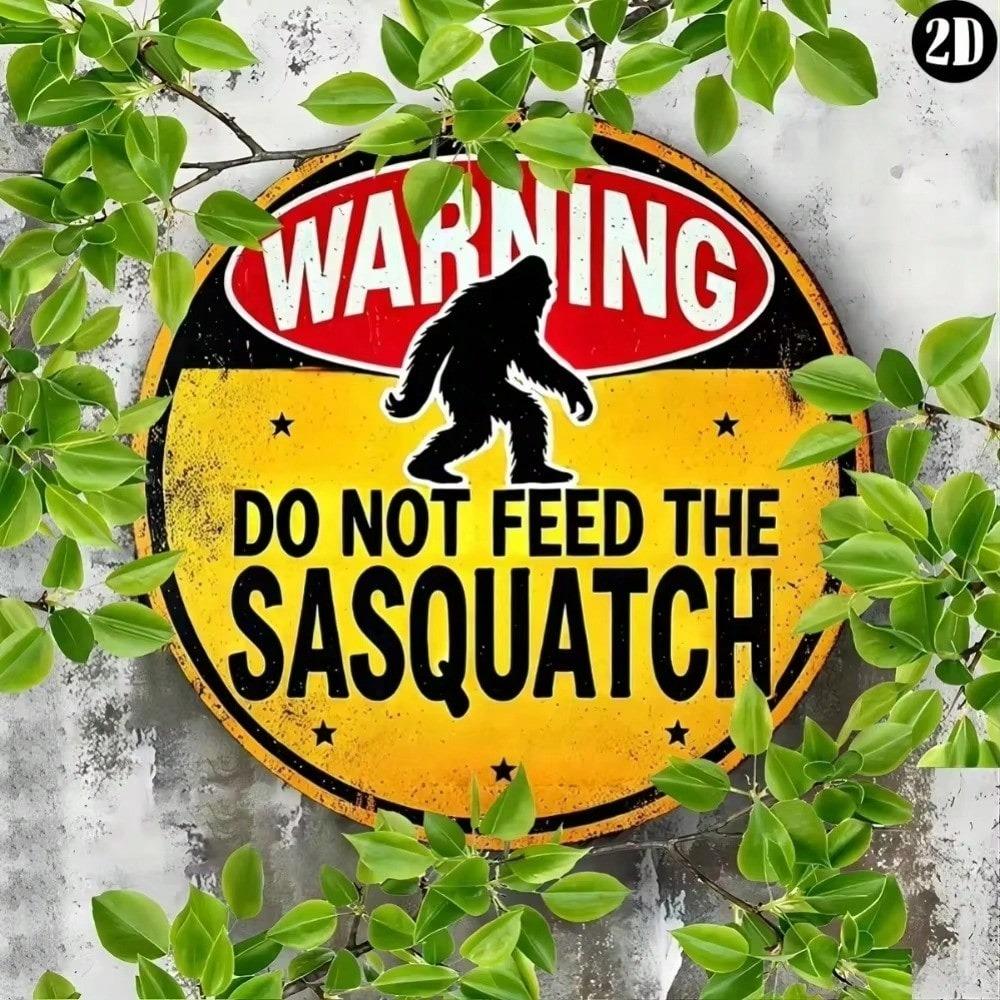 Vintage Bigfoot Funny Metal Sign Durable Home Bar Wall Decor