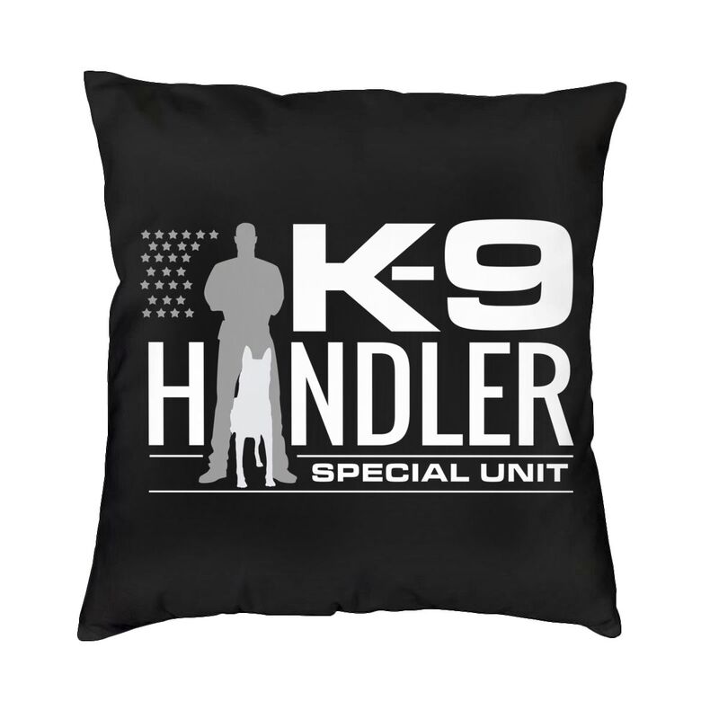Luxury K9 Team Malinois Cushion Cover Polyester Belgian Shepherd Dog Throw Pillow Cases Living Room Home Decoration Pillowslip