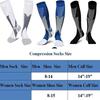 Compression Nylon Sports Stockings Diverse Styles Moisture Wicking Relieve Calf Fatigue Compression Socks Unisex 15-20 mmHg