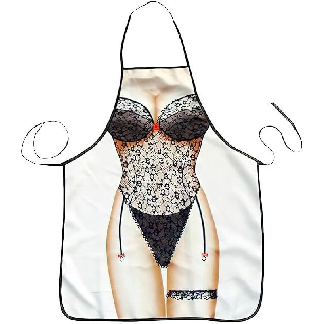 HAKSEN Funny Aprons for Men, Gag Grilling Apron for Men Women Kitchen Cooking Outdoor Party Barbecue Funny