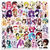 50 Cute Anime Girl Stickers – Waterproof for Journals, Luggage, and Bottles