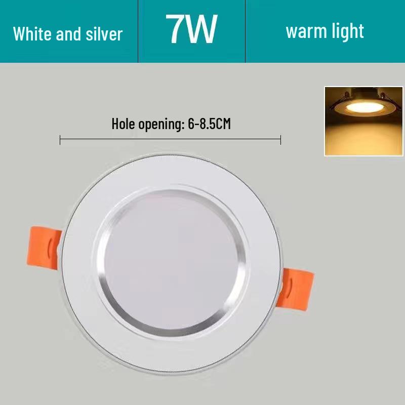 5W Dimmable Ceiling Downlight with 3-Color Settings