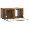 Wall Mounted TV Cabinet Rustic Wood Finish 59.5 x 41 x 30 cm
