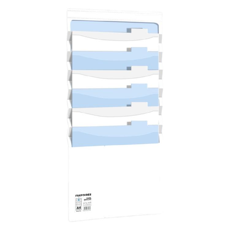 

Recyclable A4 Document Hold Foldable Multi Compartment Design School Office Organization Organiser синій