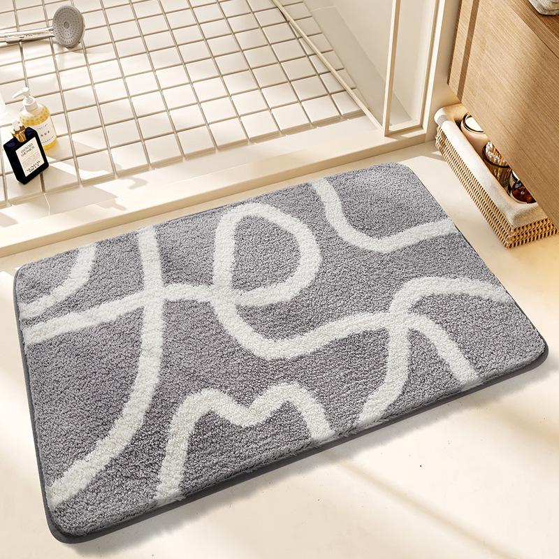 

Rainbow Pattern Non-slip Bath Mat - Soft, Absorbent, Thickened, Creative Bathroom Floor Mat 40x60cm [Imitation Cashmere, Dot Plastic Base]