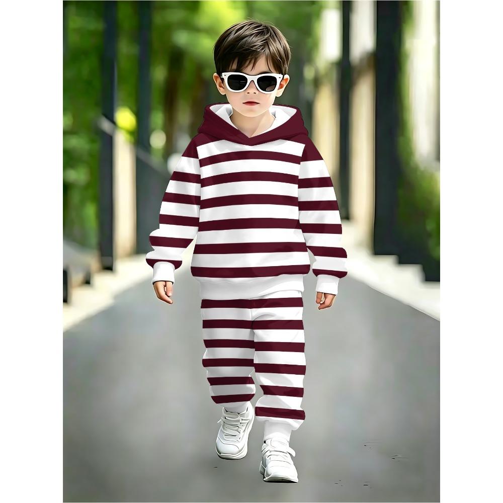 Jongens Mode Casual Geruite Broek Set Print Hoodie Peuter Sweatshirt Comfortabele Leuke Kinder Outfit 2 Delig