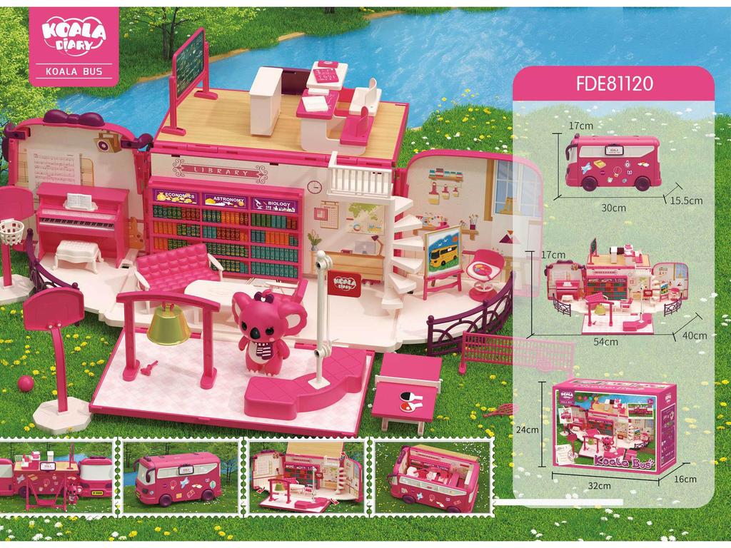 Koala Diary RV Villa Transformable Dollhouse & Toy Storage for Kids
