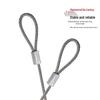 304 Stainless Steel Wire Rope Crimped Aluminum Sleeve Clothesline Safety Cable for Lighting Suspension and Anti-theft Hanging.