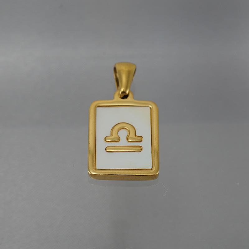 2026 Simple 12 Constellation Necklace Women's 18K Versatile Shell Constellation Pendant Jewelry Women